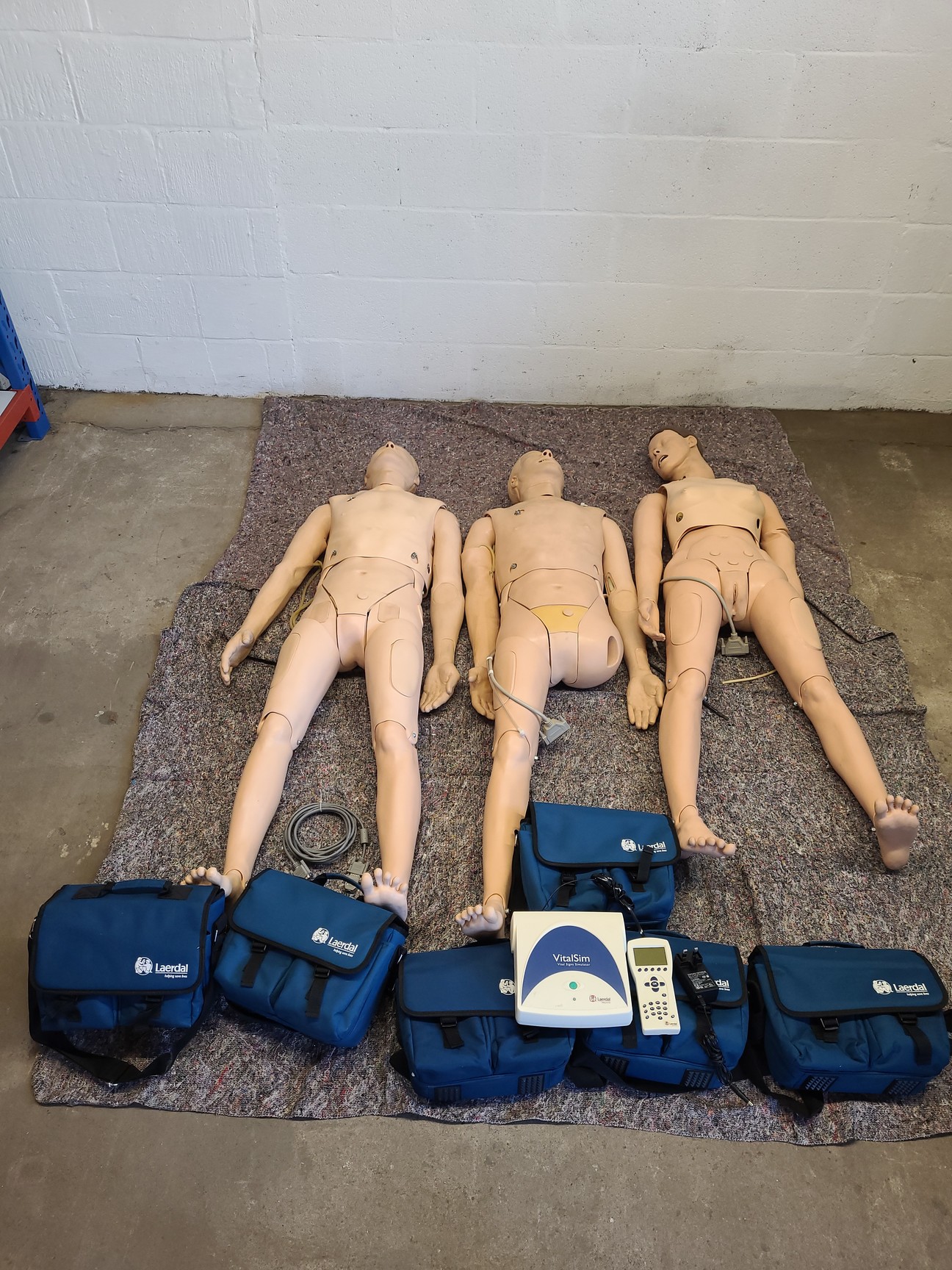 Image of 3 x Medical Practice First Aid Dummies & 6 x VitalSim Vital Signs Simulators Lab