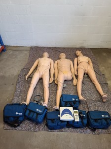 Thumbnail image of 3 x Medical Practice First Aid Dummies & 6 x VitalSim Vital Signs Simulators Lab