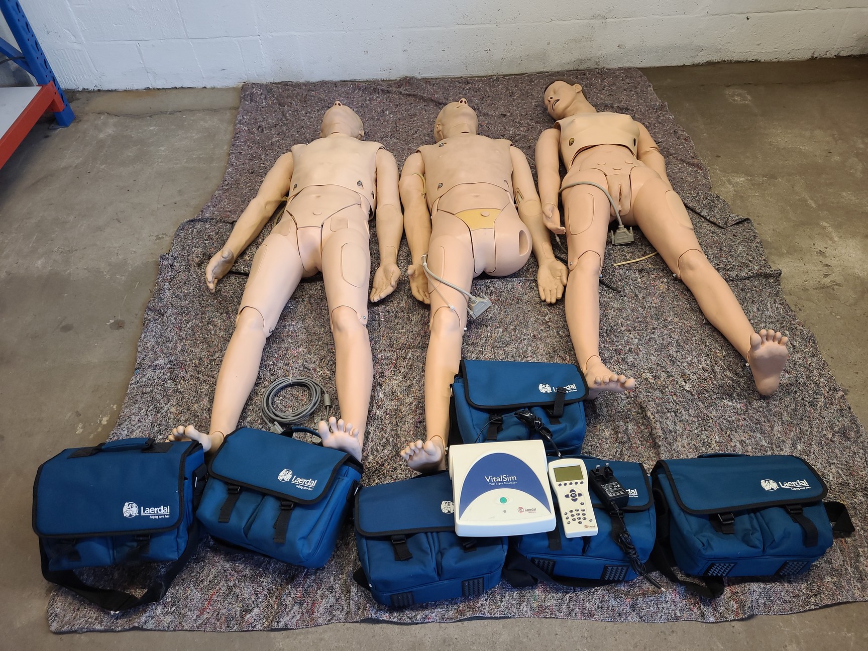 Image of 3 x Medical Practice First Aid Dummies & 6 x VitalSim Vital Signs Simulators Lab