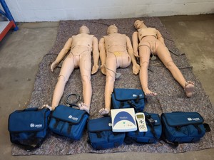Thumbnail image of 3 x Medical Practice First Aid Dummies & 6 x VitalSim Vital Signs Simulators Lab