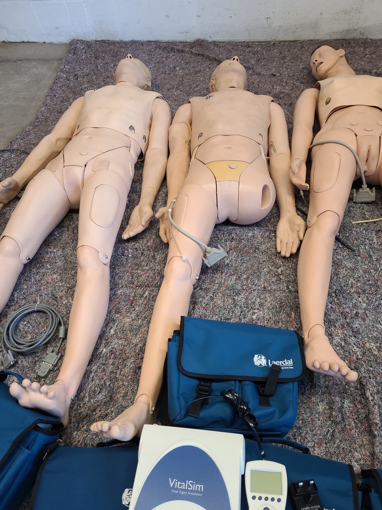 Image of 3 x Medical Practice First Aid Dummies & 6 x VitalSim Vital Signs Simulators Lab
