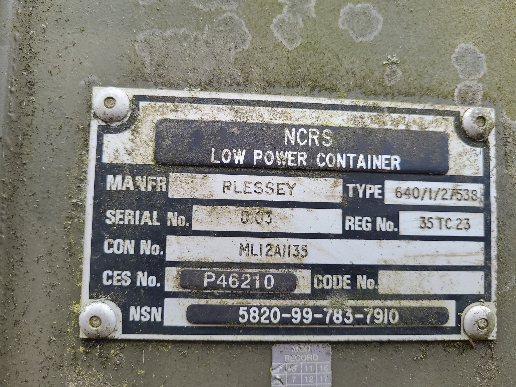 Image of Ex-Military Communications Trailer Unit Plessey 640/I/27538 Low Power Container