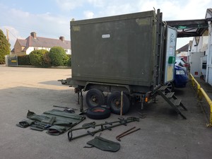 Thumbnail image of Ex-Military Communications Trailer Unit Plessey 640/I/27538 Low Power Container