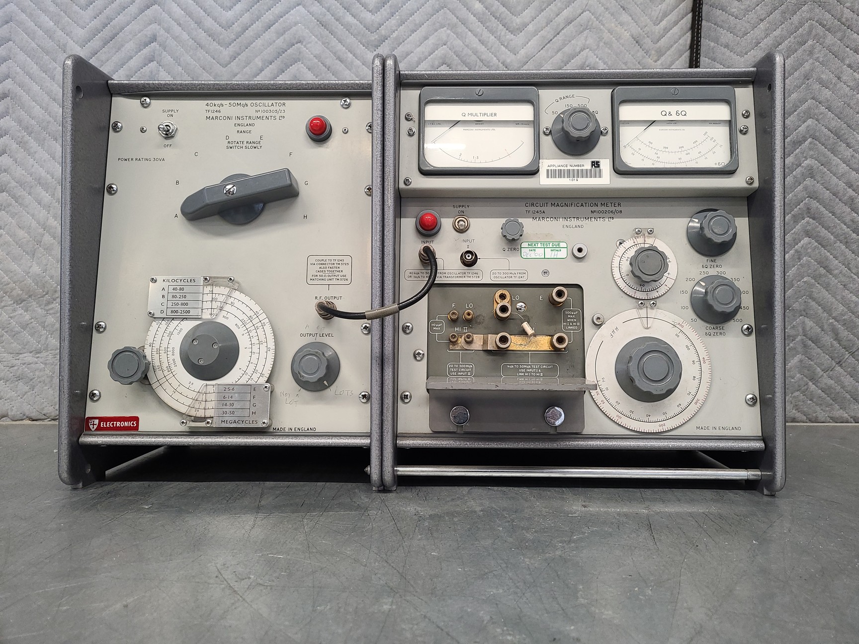 Image of Marconi Instruments LTD Oscillator TF1246 & Circuit Magnification Meter TF1245A 