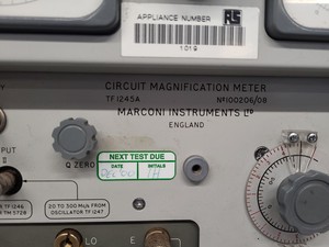 Thumbnail image of Marconi Instruments LTD Oscillator TF1246 & Circuit Magnification Meter TF1245A 