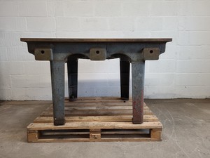 Thumbnail image of Steel Topped Heavy Metal Engineering Workshop Table / Bench