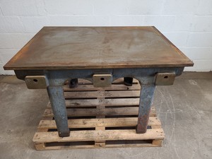 Thumbnail image of Steel Topped Heavy Metal Engineering Workshop Table / Bench