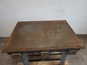Thumbnail image of Steel Topped Heavy Metal Engineering Workshop Table / Bench