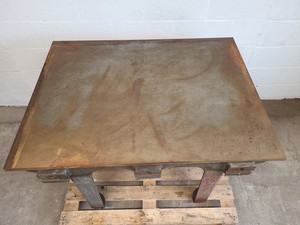 Thumbnail image of Steel Topped Heavy Metal Engineering Workshop Table / Bench