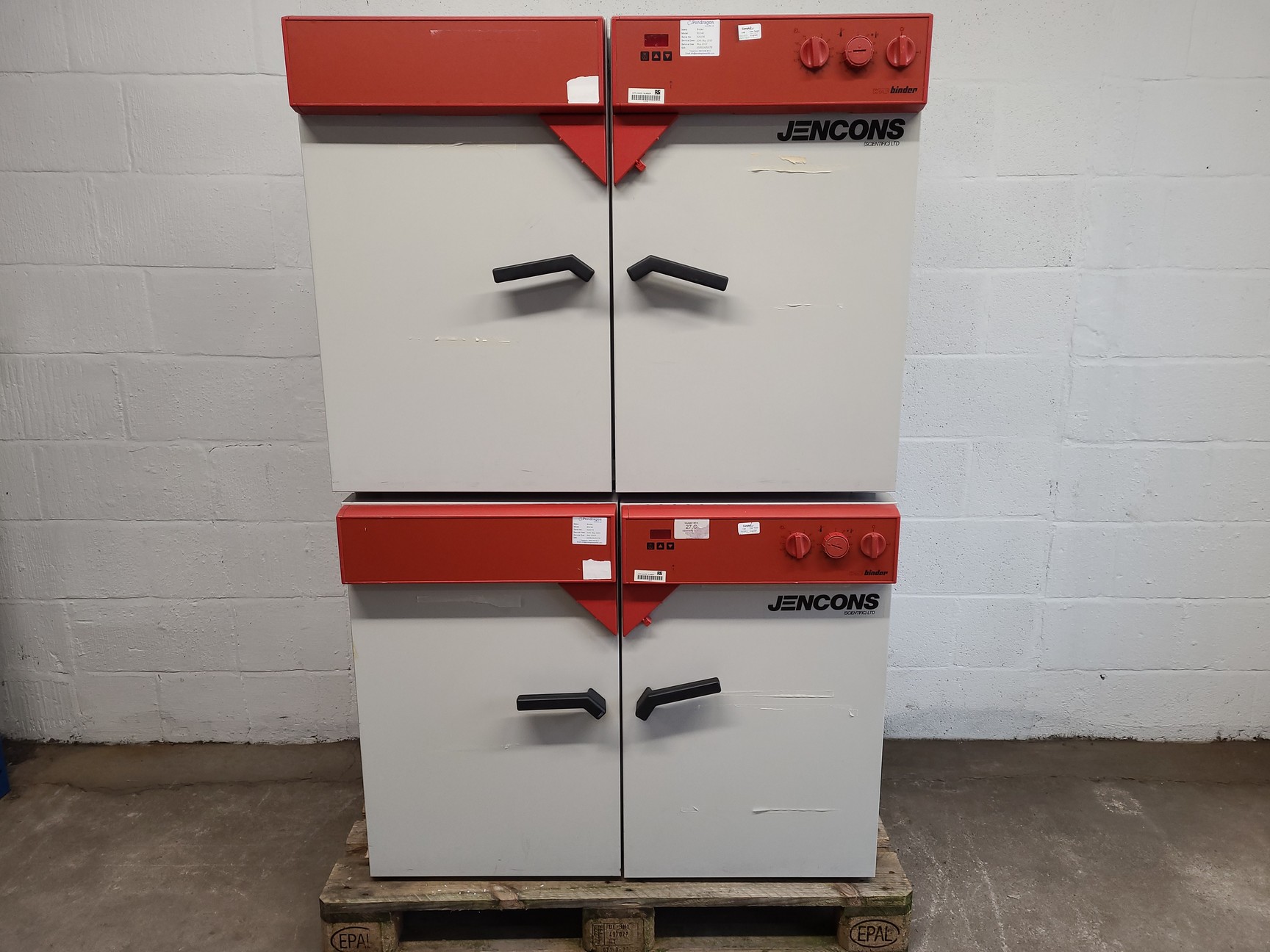Image of Pair of Jencons LTD WTC Binder Double Door Drying Ovens Lab Spares/Repairs