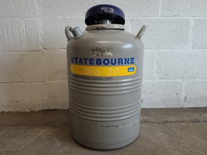 Thumbnail image of Statebourne Cryogenics bio 20 Liquid Nitrogen Storage Dewar & Racks Lab 