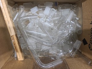 Thumbnail image of Lot of Laboratory Glassware Flasks, Tubes, Boiling, Volumetric, Evaporators Lab