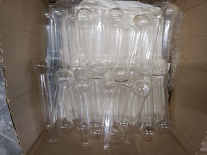 Thumbnail image of Lot of Laboratory Glassware Flasks, Tubes, Boiling, Volumetric, Evaporators Lab