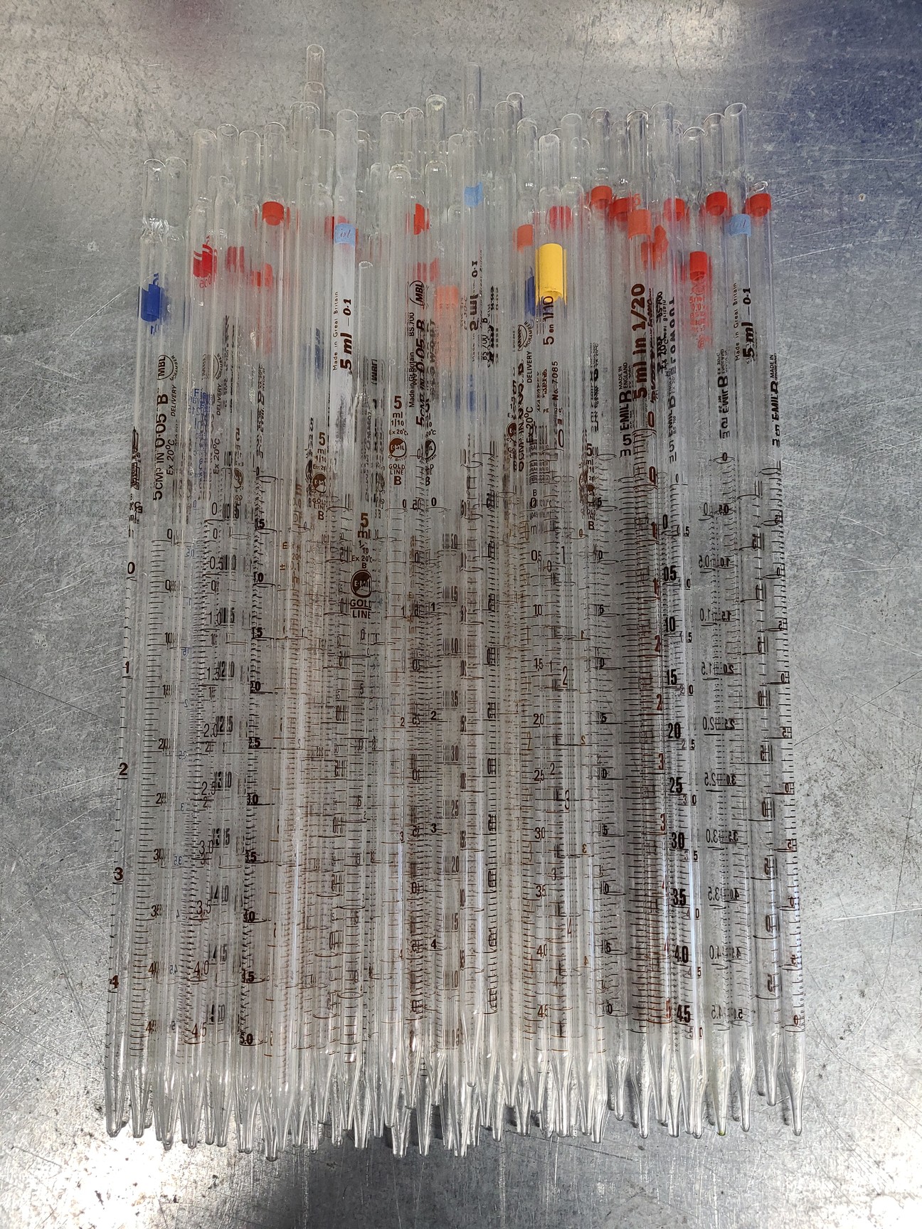 Image of Lot of Laboratory Glassware Flasks, Tubes, Boiling, Volumetric, Evaporators Lab