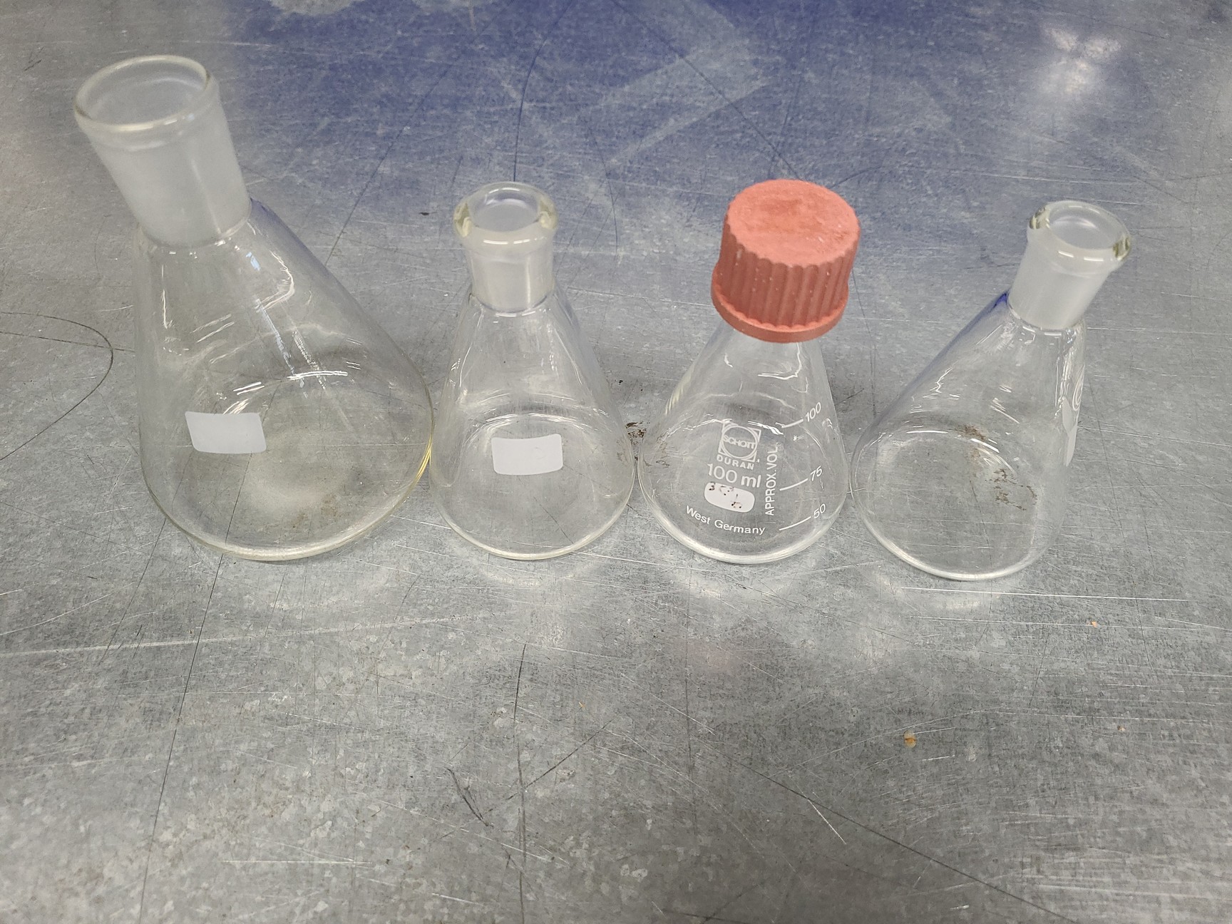 Image of Lot of Laboratory Glassware Flasks, Tubes, Boiling, Volumetric, Evaporators Lab