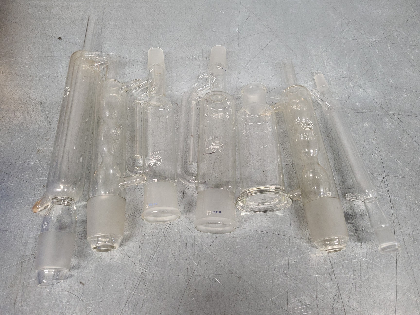 Image of Lot of Laboratory Glassware Flasks, Tubes, Boiling, Volumetric, Evaporators Lab