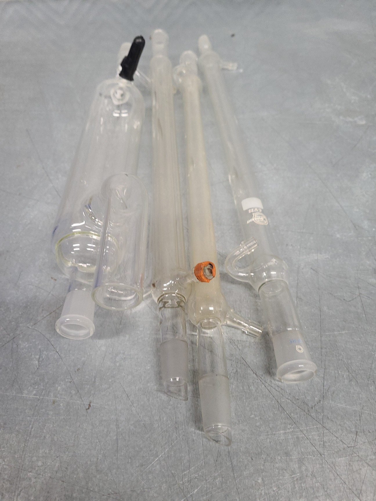 Image of Lot of Laboratory Glassware Flasks, Tubes, Boiling, Volumetric, Evaporators Lab