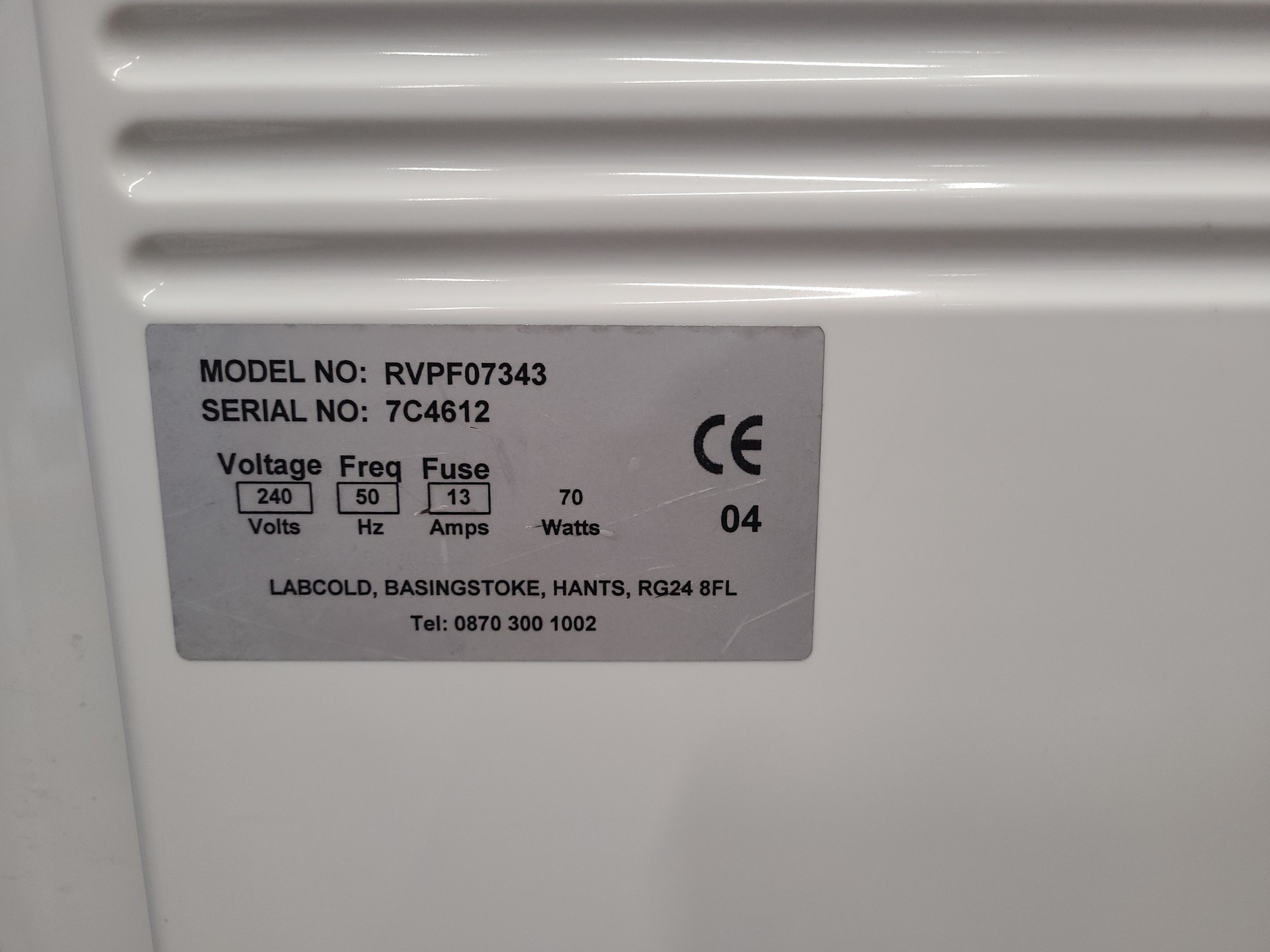 Image of LABCOLD RVPF07343 Plasma Laboratory Freezer Lab