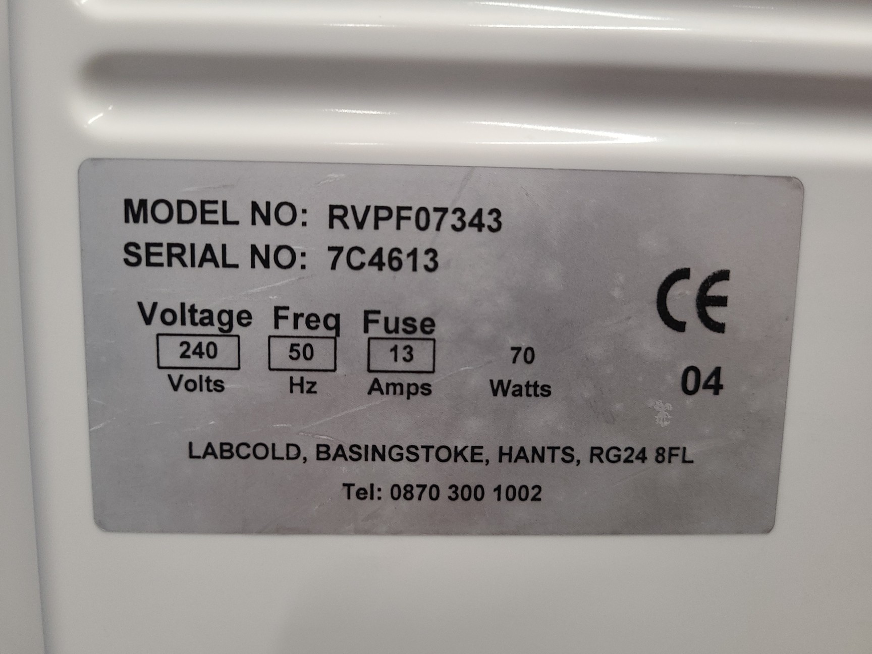 Image of LABCOLD Model RVPF07343 Plasma Laboratory Freezer Lab