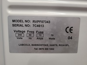 Thumbnail image of LABCOLD Model RVPF07343 Plasma Laboratory Freezer Lab