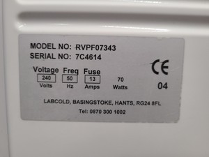 Thumbnail image of LABCOLD Laboratory Plasma Freezer Model RVPF07343 Lab