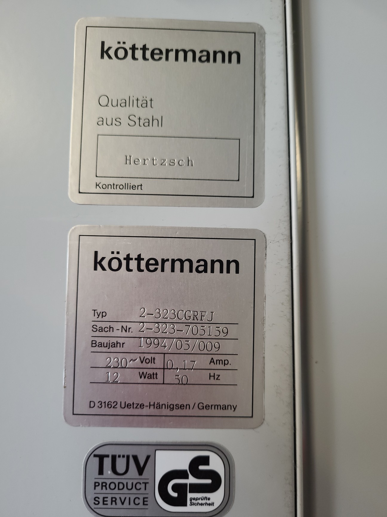 Image of Kottermann 2-323CGRFJ 2-Door Laboratory Chemical Storage Cabinet Lab