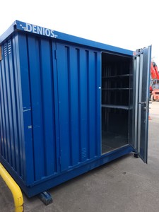 Thumbnail image of Denios Bunded Hazardous Materials Walk-In Store External Chemical Container 6m2 