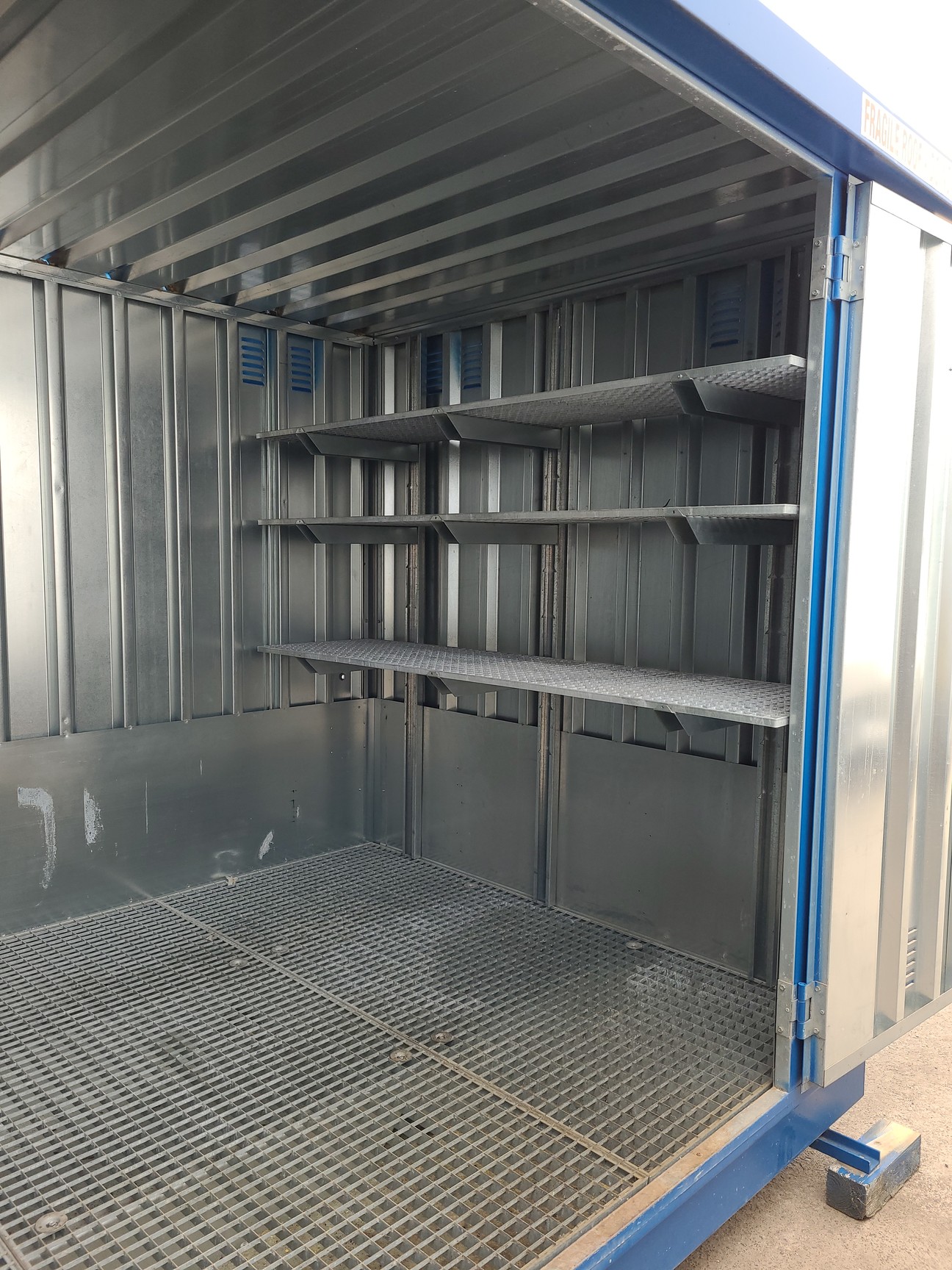 Image of Denios Bunded Hazardous Materials Walk-In Store External Chemical Container 6m2 