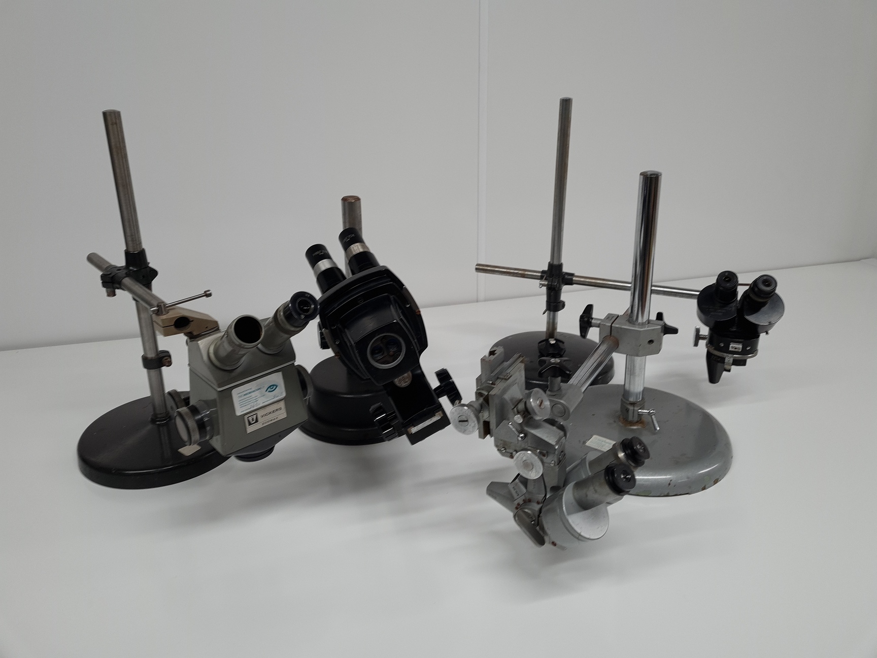 Image of Jot Lot of Vintage Stereo Microscopes Boom-Arm Reichert, Cooke, 