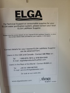 Thumbnail image of Elga Purelab Option R7\15 Water Purification System with Reservior Lab