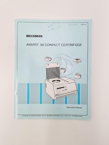 Thumbnail image of Beckman Avanti 30 Compact Centrifuge with F0850 Rotor & Manual 