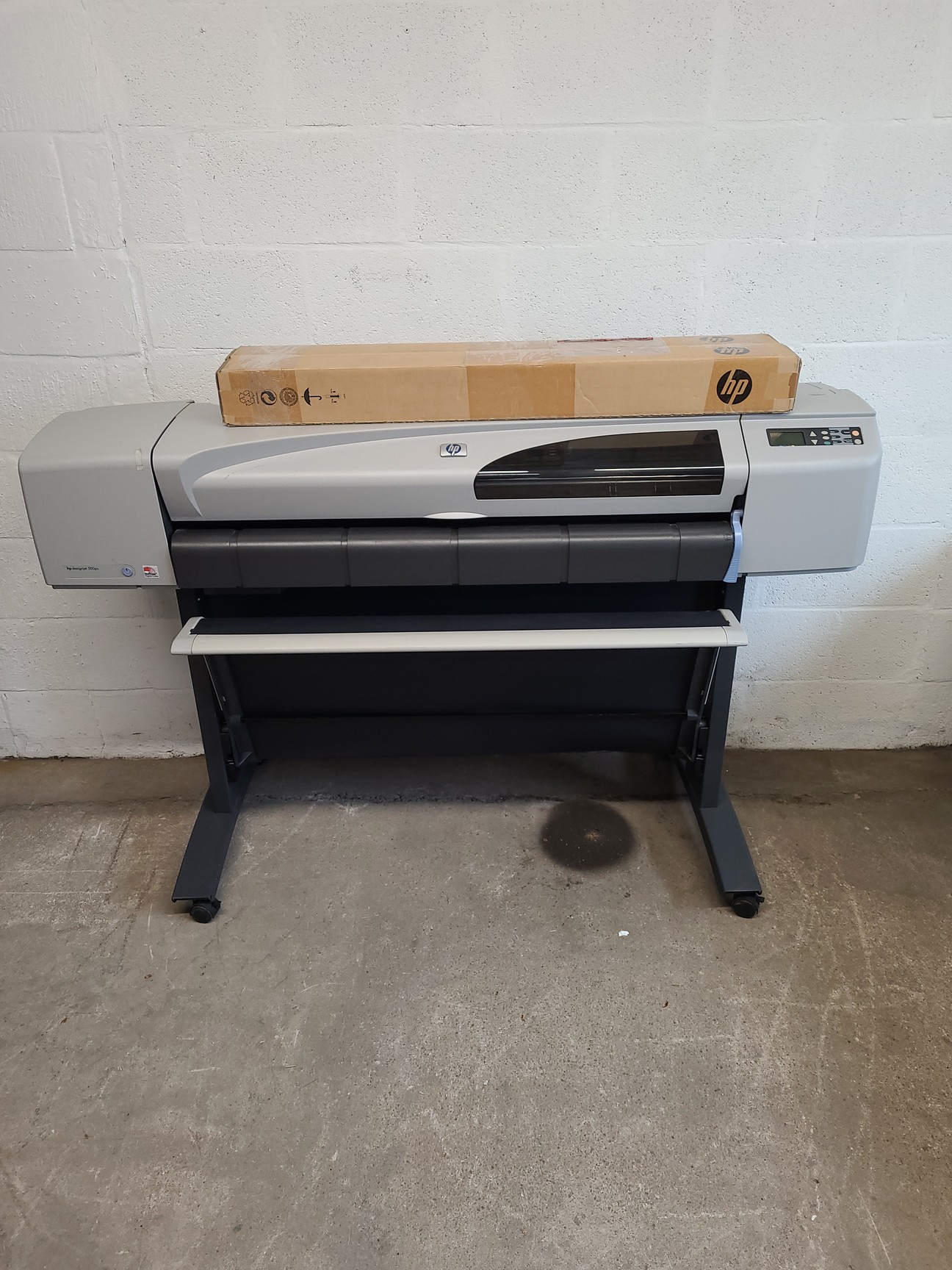 Image of HP Designjet 500ps Model C7770B Large Format Inkjet Printer & Paper Faulty