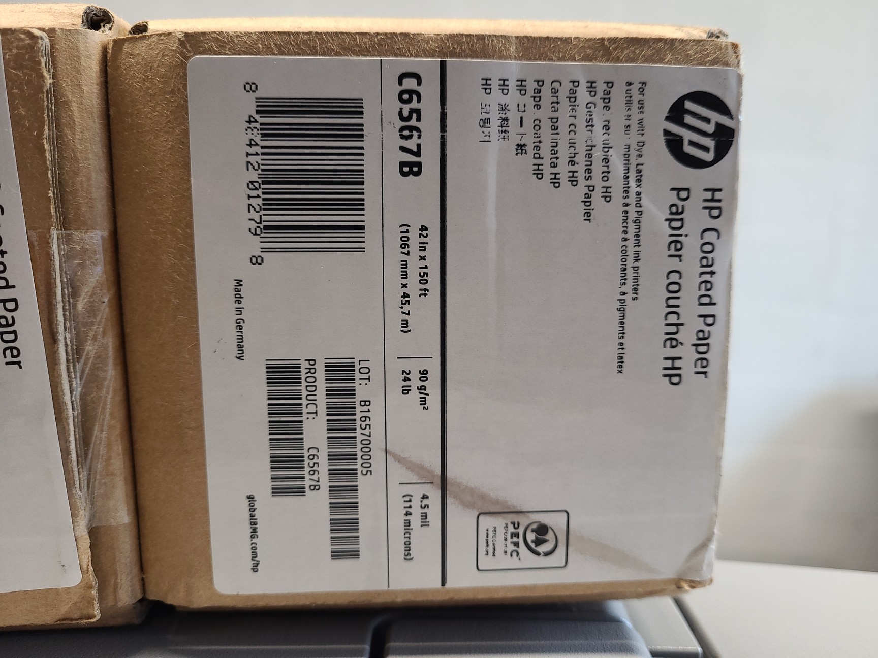 Image of HP Designjet 500ps Model C7770B Large Format Inkjet Printer & Paper Faulty