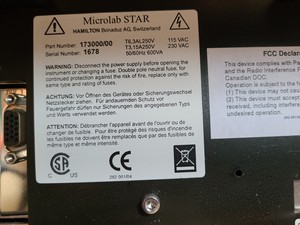 Thumbnail image of Hamilton Liquid Handler Microlab Star Sampler + PC & Software Lab 173000/00