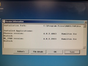Thumbnail image of Hamilton Liquid Handler Microlab Star Sampler + PC & Software Lab 173000/00
