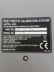 Thumbnail image of Artel PCS Pipette Calibration System PCS-103-07G & DPU Thermal Printer Lab