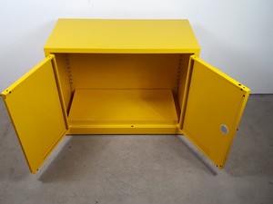 Thumbnail image of Benchtop Hazardous Yellow Flammable Chemical Cabinet Lab Storage COSHH