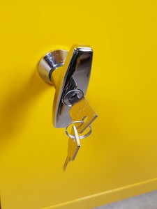 Thumbnail image of Benchtop Hazardous Yellow Flammable Chemical Cabinet Lab Storage COSHH