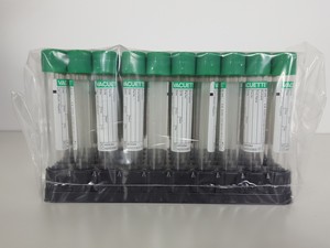 Thumbnail image of 22 Packs of 50 Vacuette Blood Collection Tubes 9ml LH Lithium Heparin EXPIRED