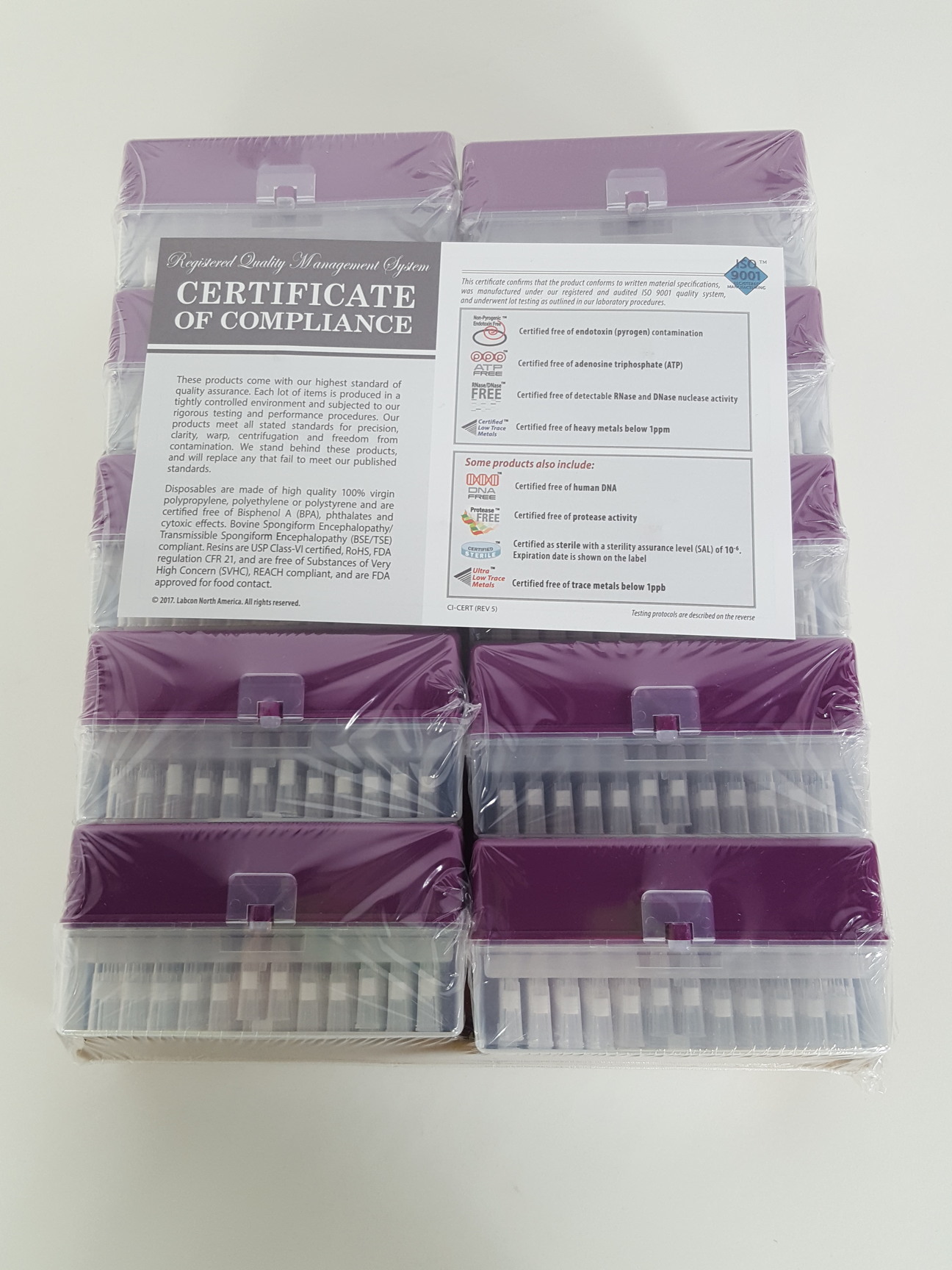 Image of 8 x Trays of 960 VWR Sterile Aerosol Pipette Tips 1-200uL Lab 732-0541, 53510-10