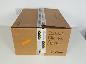 Thumbnail image of 8 x Trays of 960 VWR Sterile Aerosol Pipette Tips 1-200uL Lab 732-0541, 53510-10