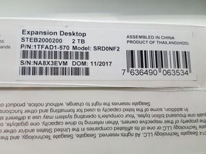 Thumbnail image of Seagate Expansion 2TB Desktop Hard Drive SRD0NF2 1TFAD1-570