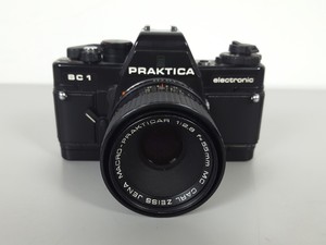 Thumbnail image of Lot of 3 Vintage Film Cameras Practika L & BC 1 & Canon EOS 10