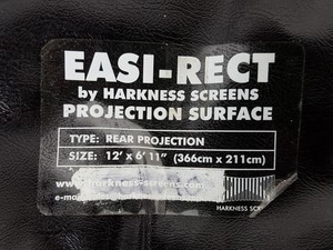 Thumbnail image of Harkins Screens Easi-Rect Rear Projection Stand and Screen 12' x 6'11" 366x274cm