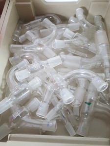 Thumbnail image of Job Lot Jointed Lab Glassware, Round Bottomed Flasks, Condensers, Chemistry