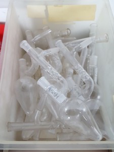 Thumbnail image of Job Lot Jointed Lab Glassware, Round Bottomed Flasks, Condensers, Chemistry