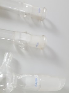 Thumbnail image of Job Lot Jointed Lab Glassware, Round Bottomed Flasks, Condensers, Chemistry