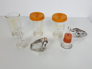 Thumbnail image of Lot of Sartorius SM16307 Glass Vacuum Filter Holders & Spare Parts Lab Glassware