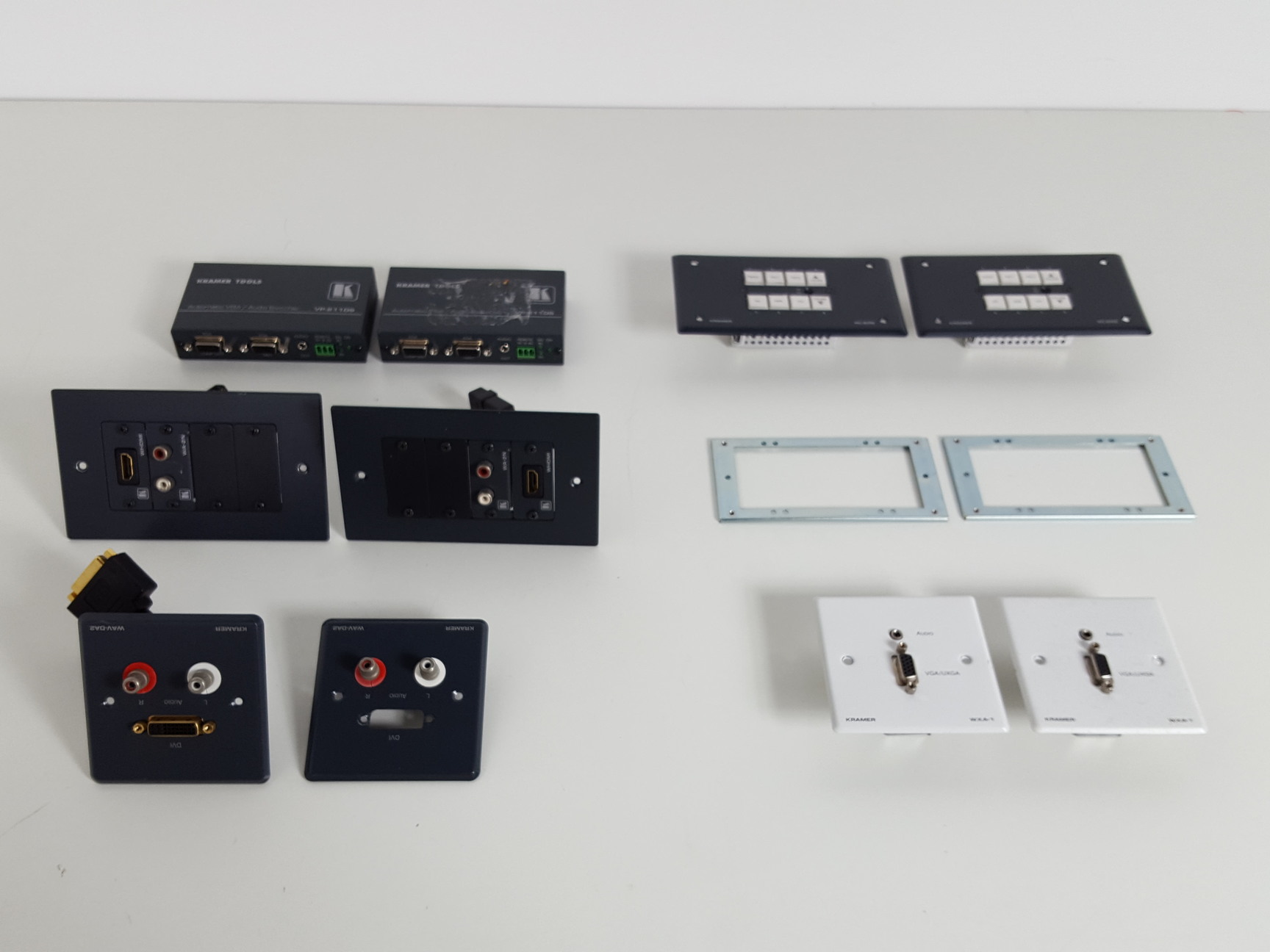 Image of 2 x Kramer Tools VGA Switchers WA-2N, VP-211DS, WXA-1 & 2 x RC-8IRE Controllers 