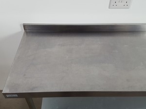 Thumbnail image of Vogue Catering Kitchen Stainless Steel Work Table Upstand 160x60x97cm LWH